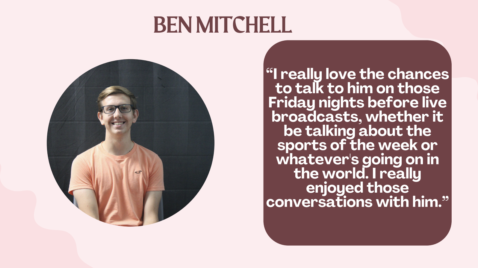 What the KnighMedia class of 25' loves about Mr. Block